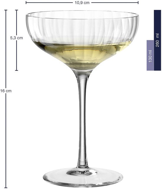 Leonardo Poesia Champagne coupe 260 ml transparant - set/6