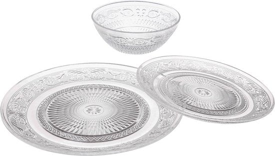 18-delig kristallook servies voor 6 personen