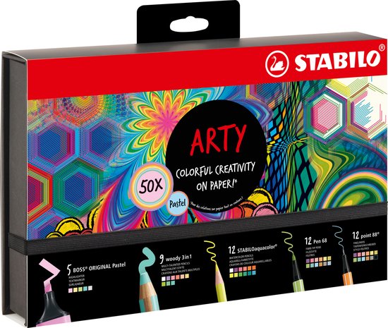 STABILO BOSS ORIGINAL Creative ARTY Mix Set In Luxe Box