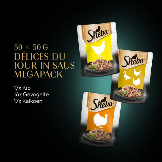 Sheba Kattenvoer - Délices Du Jour - Gevogelte Saus
