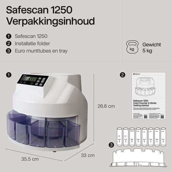 Safescan 1250 munttelmachine