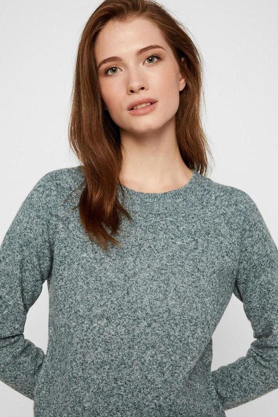 Vero Moda Vmdoffy Ls O-neck Blouse Sea Moss Dames S