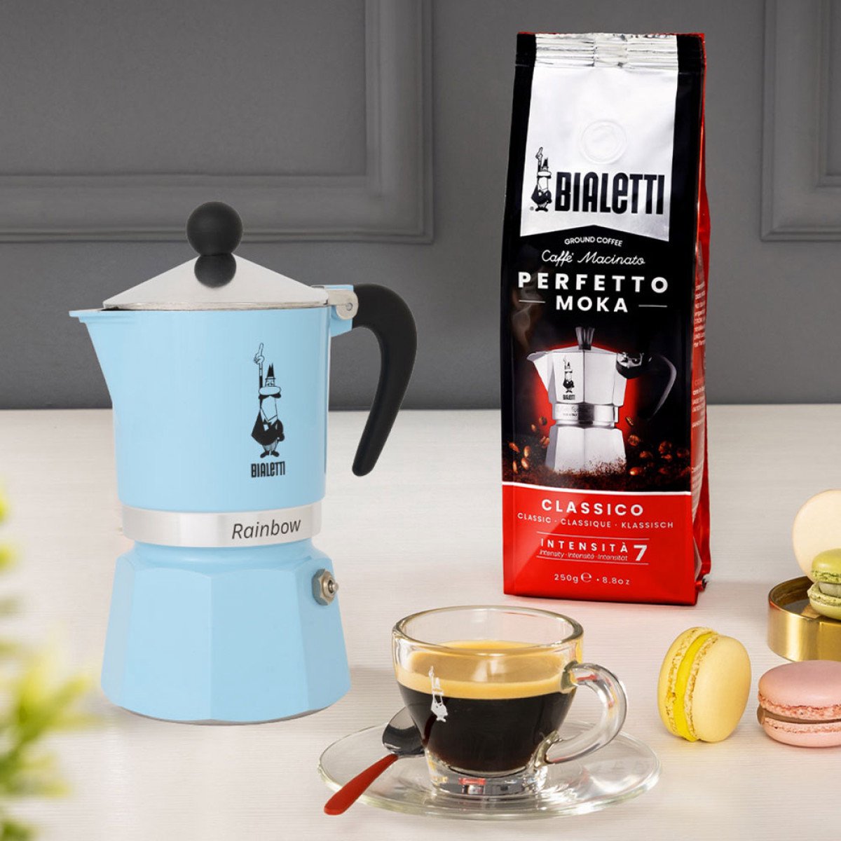 Bialetti Rainbow Azzurro 6 Kops
