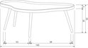 WOOOD Mae Bijzettafel - Grenen/MDF - Alpaca - 35x100x58