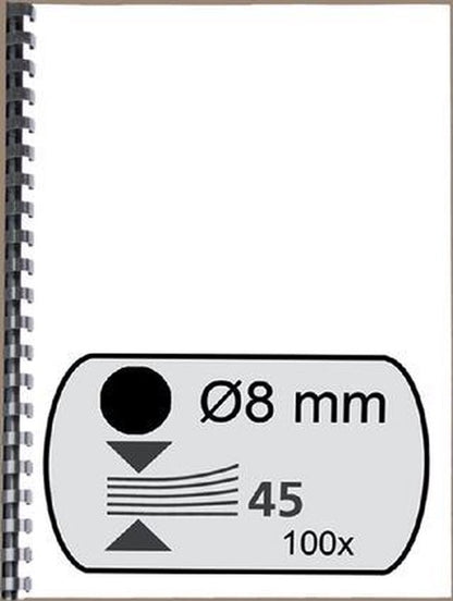 Fellowes bindruggen 8 mm zwart
