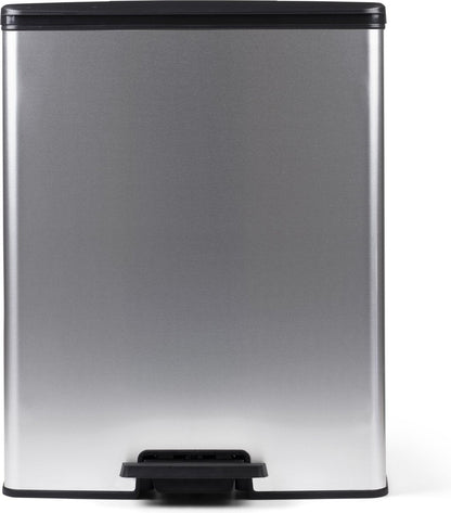 Curver Decobin Prullenbak - 65L - Rechthoekig - Zilver Metallic
