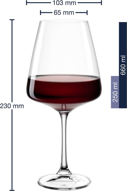 Leonardo PALADINO Rode wijnglas 660ml - set/6