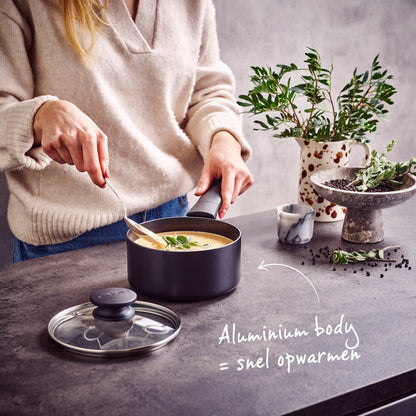 Brabantia VANTA Steelpan met Deksel -Ø 16 cm