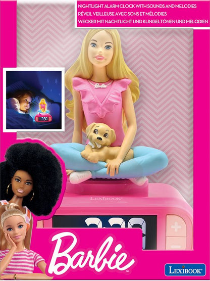 Digitale wekker met een 3D Barbie