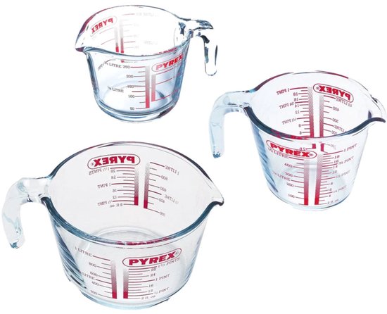 Pyrex Maatbeker Set van 3 Stuks