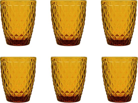 Medard de Noblat Diamond Glas 22 cl Geel 6 delig