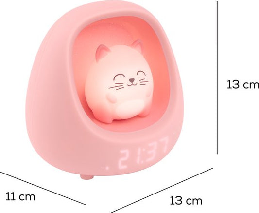 HiBuddies Nestkids Nachtlamp met Wekker voor Kinderen - Myko de Kat