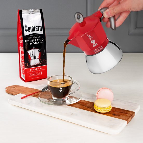 Bialetti Moka Induction Rood Percolator 6 kops