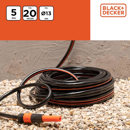BLACK+DECKER Tuinslang met Koppelingen 20 Meter