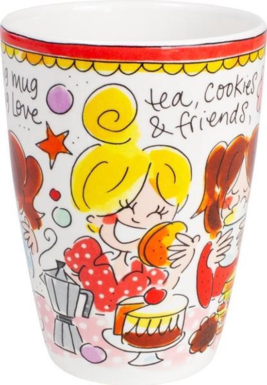 Blond Amsterdam Even Bijkletsen beker XL500 ml - rode rand
