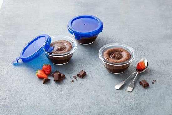 Pyrex Cook & Go Schaal Rond met Deksel 200 ml Set van 5 Stuks
