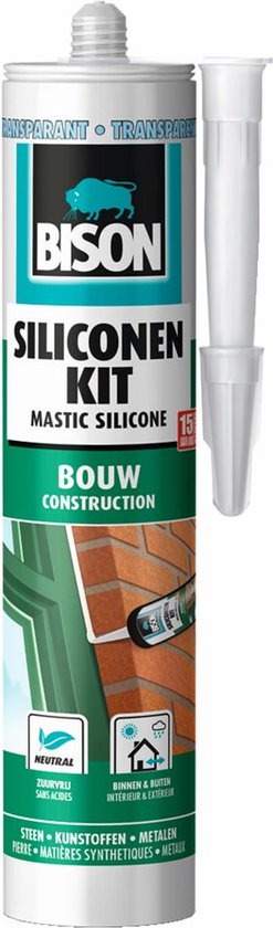 Bison Siliconenkit Bouw transparant koker 300 ml