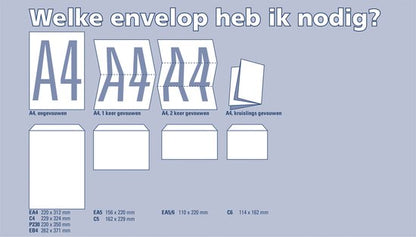 Raadhuis dienstenvelop 114x162mm C6 wit met plakstrip