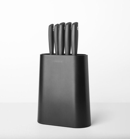 Brabantia Tasty+ Messenset met Messenblok Dark Grey
