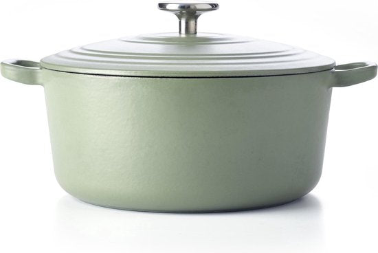 BK Bourgogne Braadpan Gietijzer 24cm 4.2l Olijfgroen