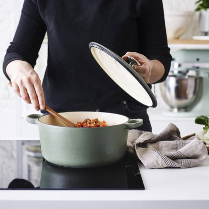 BK Bourgogne Braadpan Gietijzer 24cm 4.2l Olijfgroen