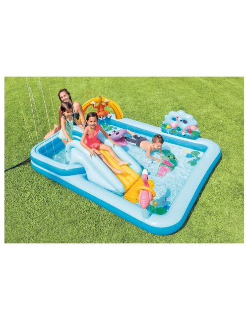 Intex Jungle Adventure Opblaaszwembad met glijbaan