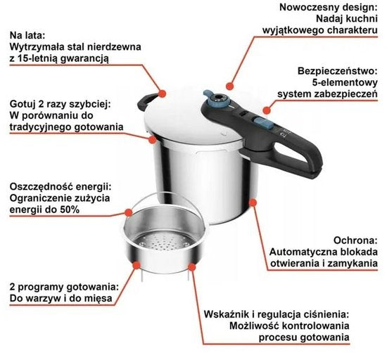 Tefal TRENDY+ Snelkookpan
