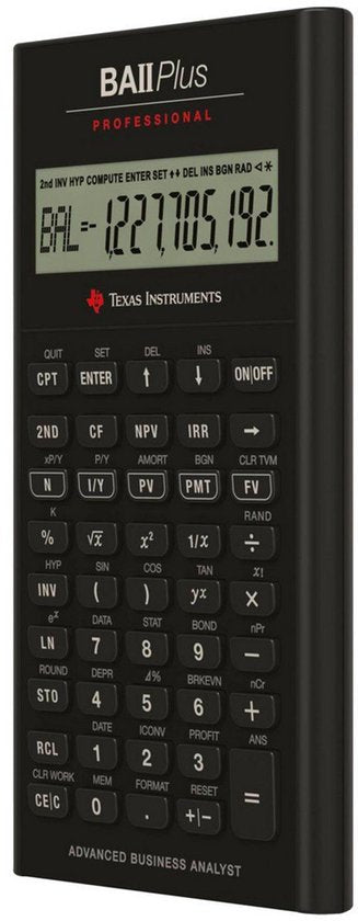 Texas financiële rekenmachine BA II Plus Professional
