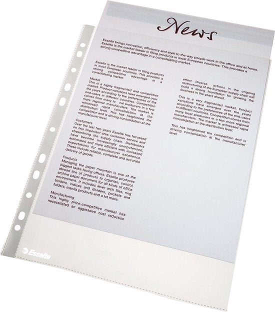 Esselte A4 showtas PP - 100 stuks