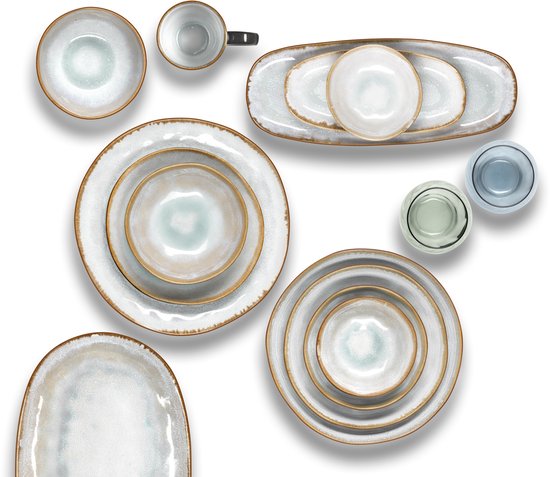 Medard de Noblat Shadow Aqua Grote kom 15.2 cm 6 delig