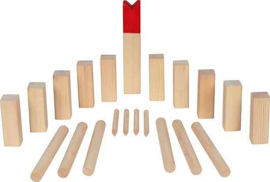 GOKI KUBB Vikingschaakspel In Katoenen Zakje