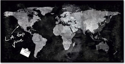 SIGEL Glas-Magnettafel artverum® 91,0 x 46,0 cm World-Map