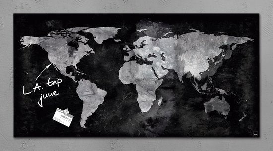 SIGEL Glas-Magnettafel artverum® 91,0 x 46,0 cm World-Map