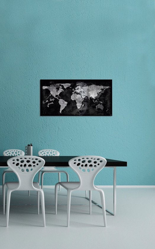 SIGEL Glas-Magnettafel artverum® 91,0 x 46,0 cm World-Map