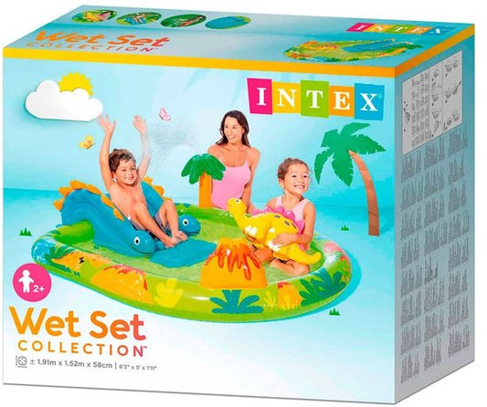 Intex Little Dino Opblaaszwembad met glijbaan
