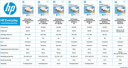 HP9154 Everyday Lamineerfolies A4 Big pack