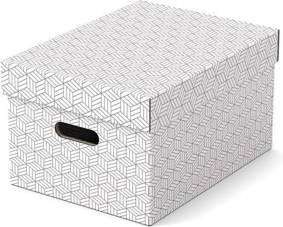Esselte Home Middelgrote Opbergdoos met Deksel, Set van 3 Stuks