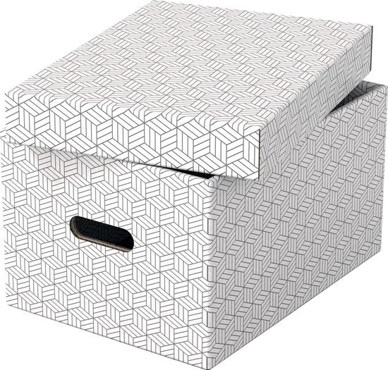 Esselte Home Middelgrote Opbergdoos met Deksel, Set van 3 Stuks