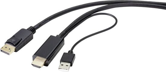 Renkforce HDMI / DisplayPort Anslutningskabel 1.00 m