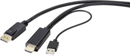 Renkforce HDMI / DisplayPort Anslutningskabel 1.00 m