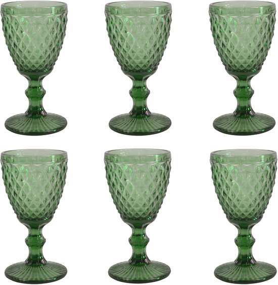 Médard de Noblat Diamond Wijnglas 20 cl Groen 6 delig
