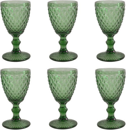 Médard de Noblat Diamond Wijnglas 20 cl Groen 6 delig