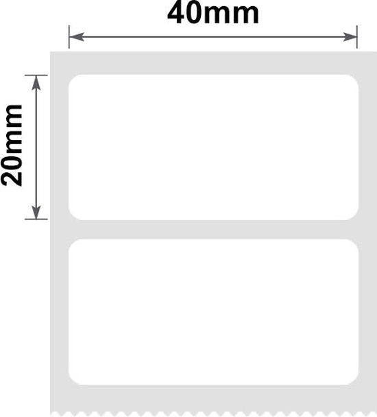 Niimbot Labels/Etiketten B21(S/Pro)/B1/B3S(Pro)/K3/B31 Wit 40x20mm
