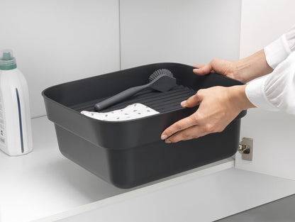 Brabantia SinkSide Afwasbak Vierkant met Afdruipschaal Dark Grey
