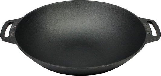 Valhal Outdoor Wadjan / wokpan met twee handvatten - Gietijzer - ⌀36 cm