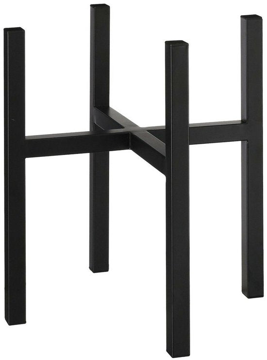 Mica Decorations bloempot plantenpot standaard zwart