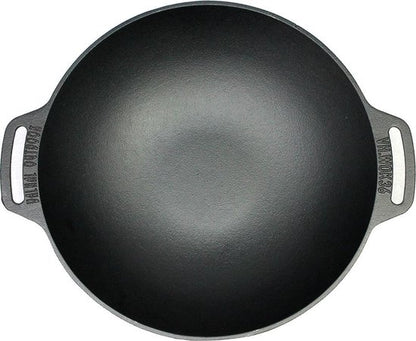 Valhal Outdoor Wadjan / wokpan met twee handvatten - Gietijzer - ⌀36 cm