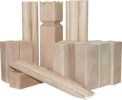 Outdoor Play Kubb spel XL met draagtas FSC hout