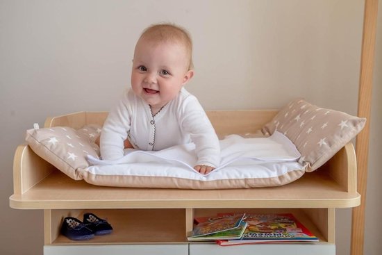 Polini Baby Aankleedkussen Sterren Beige 77x72