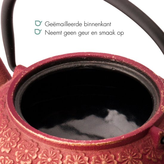 Bredemeijer Giftset Shanghai 0,6L roze/goud met twee kopjes